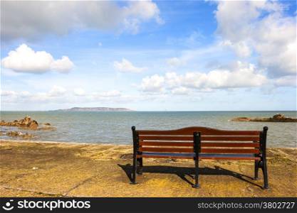 Beautiful Bench with sea in the background