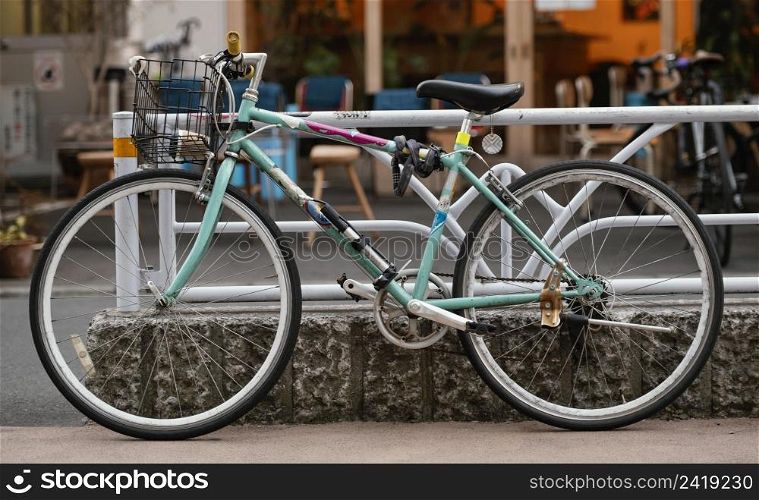 beautiful bicycle with basket