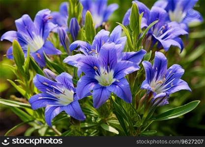 Beautiful blooming bluebells blue gentian background. Beautiful blooming bluebells blue gentian background.