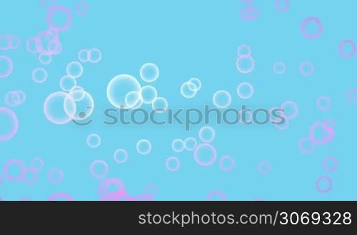 Beautiful blue background with bubbles