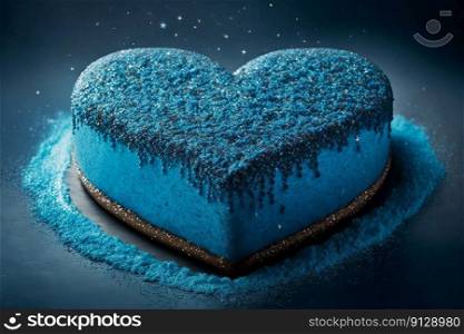 Beautiful blue cake. International Men’s Day, Father’s Day celebration. Generative AI. Beautiful blue cake. International Men’s Day, Father’s Day celebration. Generative AI.