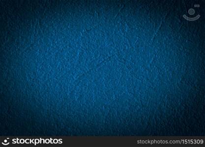 Beautiful blue cement wall As the background and texture, dark abstract grunge decoration with text space