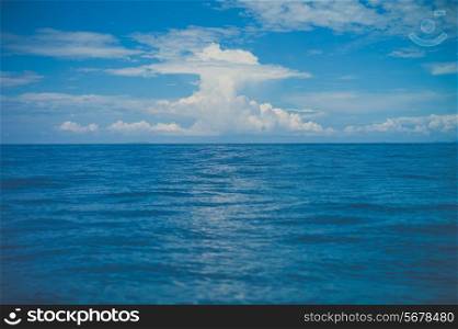 Beautiful blue sea and sky. Andaman Sea
