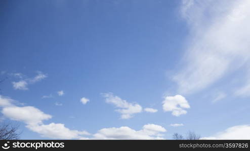 Beautiful blue sky and white clouds