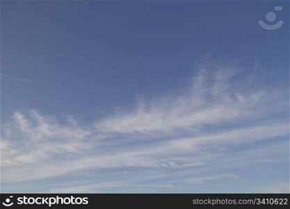 Beautiful blue sky and white clouds background