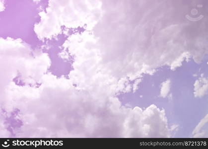 Beautiful blue sky background template with some space for input text message below isolated on blue