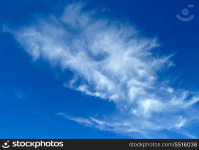 Beautiful blue sky with a white cloud