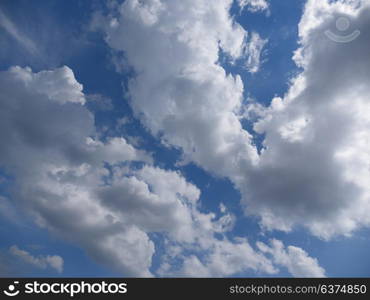 Beautiful blue sky with bright white clouds. Beautiful blue sky with bright white clouds.