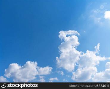 Beautiful blue sky with bright white clouds. Beautiful blue sky with bright white clouds.