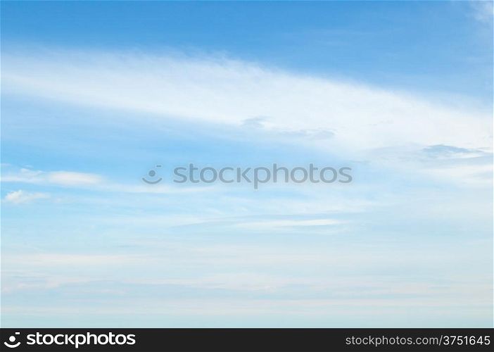 beautiful blue sky with light clouds