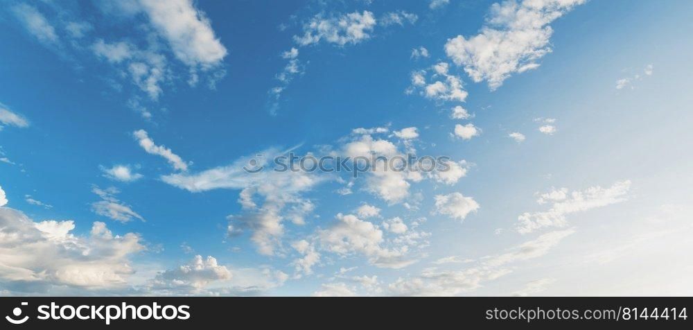 beautiful blue sky with white cloud in sunrise