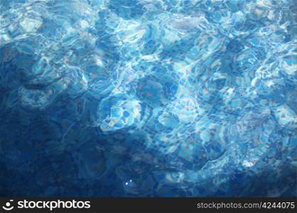 Beautiful blue swimming pool water