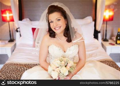 Beautiful Bride Wearing Wedding Dress
