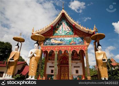 Beautiful Buddhist Temple in Vientiane, Laos