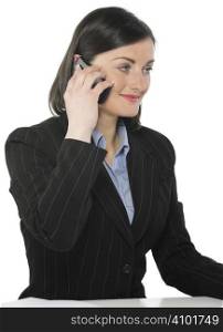 Beautiful businesswoman on the phone