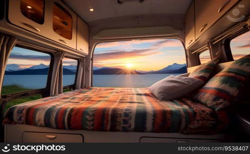 Beautiful camper van view