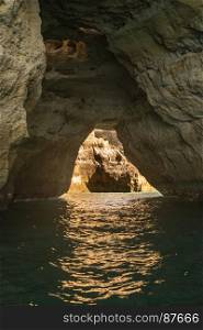 beautiful cave in the Algarve - Portugal.