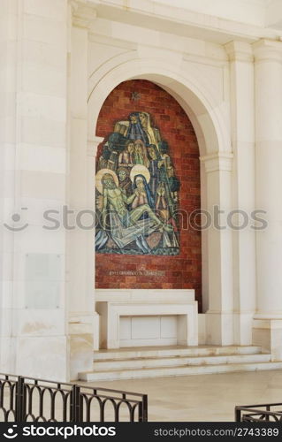 beautiful ceramic painted tiles on the Sanctuary of Fatima