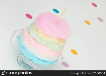 beautiful childish toy cake on white background. childish toy cake