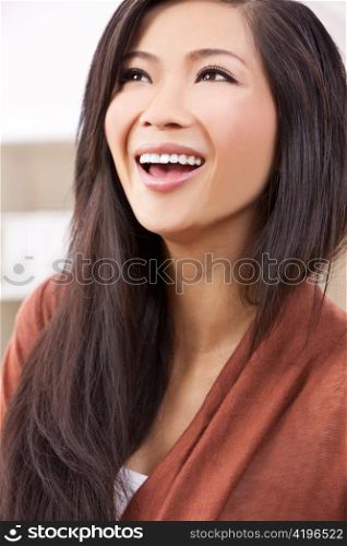 Beautiful Chinese Oriental Asian Woman Laughing