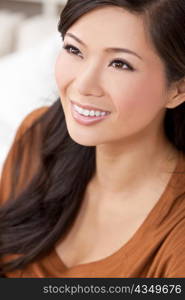 Beautiful Chinese Oriental Asian Woman Smiling