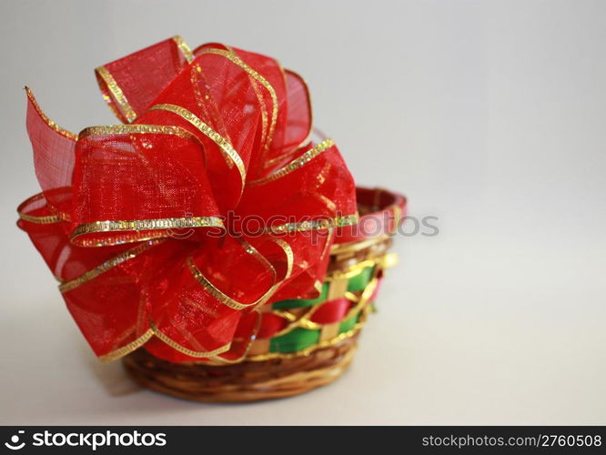 Beautiful Christmas basket ready to be filled with yummy treats