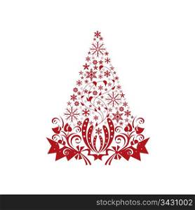 Beautiful christmas decoration isolated on white background