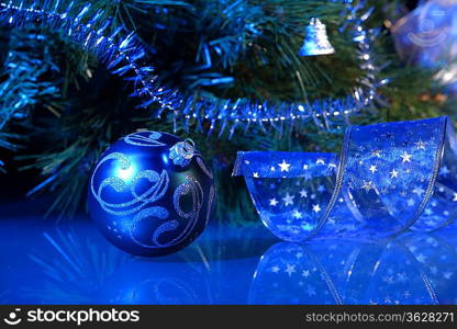 Beautiful christmas decorations for a christmas tree