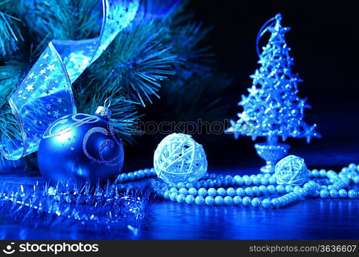 Beautiful christmas decorations for a christmas tree