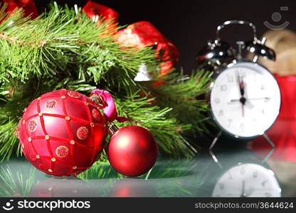 Beautiful christmas decorations for a christmas tree