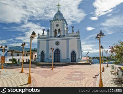 Beautiful church in the region of the sierra in Ecuador