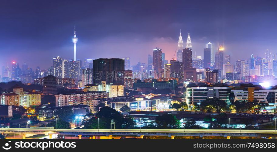 Beautiful city skyline view ,Kuala lumpur, Malaysia.