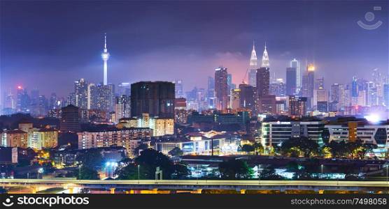 Beautiful city skyline view ,Kuala lumpur, Malaysia.