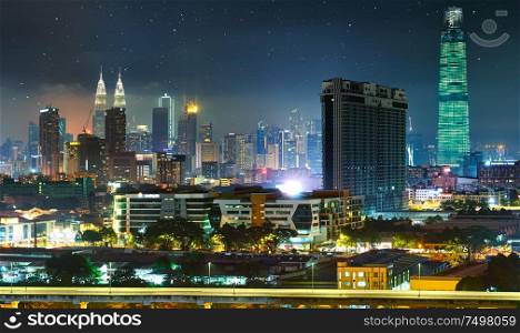 Beautiful city skyline view ,Kuala lumpur, Malaysia.