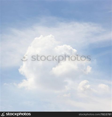 beautiful clouds on the blue sky