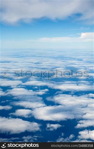 Beautiful clouds seen from the blue sky