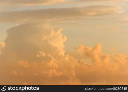 Beautiful cloudscape with sunset