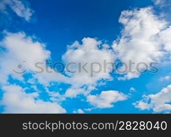 beautiful cloudy blue sky close up