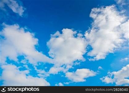 beautiful cloudy blue sky close up