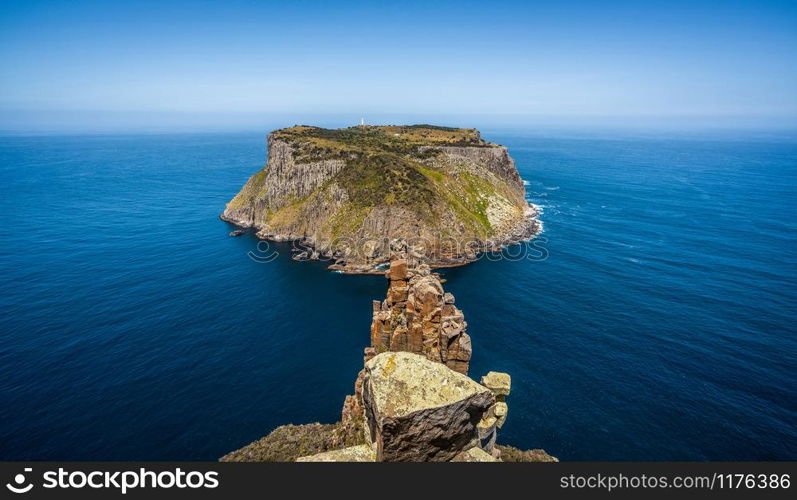 Beautiful coast landscape of Tasman National Park in Tasman peninsula, Tasmania, Australia.