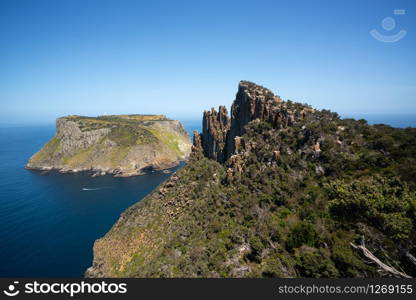 Beautiful coast landscape of Tasman National Park in Tasman peninsula, Tasmania, Australia.