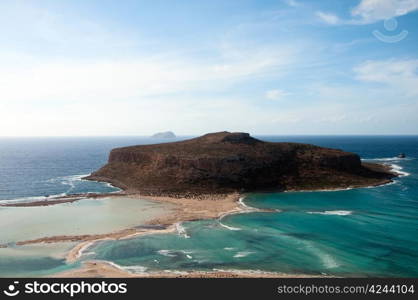 Beautiful coast near the island of Balos. Crete. Greece.