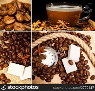 Beautiful coffee collage