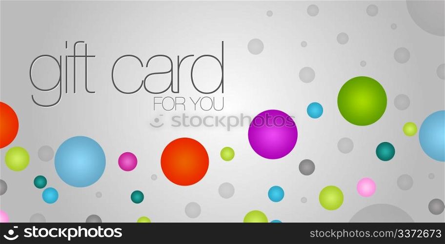Beautiful, colorful gift card with abstract pattern.
