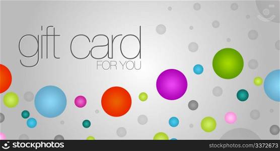 Beautiful, colorful gift card with abstract pattern.
