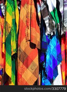 beautiful colorful Mexican serape fabric handcrafted