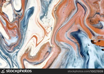 Beautiful Colorful Mixed Abstract Fluid Painting. Acrylic Vibrant Colors Paint Trendy Wallpaper for Technology. Wave Flow Swirl Fluid Marble Art Texture. Home Decoration Contemporary art Background