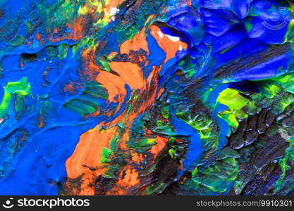 Beautiful Colorful Mixed Abstract Fluid Painting. Acrylic Vibrant Colors Paint Trendy Wallpaper for Technology. Wave Flow Swirl Fluid Marble Art Texture. Home Decoration Contemporary art Background