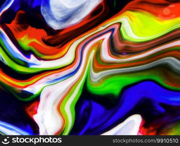 Beautiful Colorful Mixed Abstract Fluid Painting. Acrylic Vibrant Colors Paint Trendy Wallpaper for Technology. Wave Flow Swirl Fluid Marble Art Texture. Home Decoration Contemporary art Background