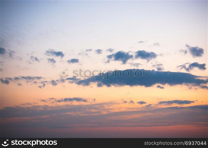 Beautiful colorful sky with clouds in day time